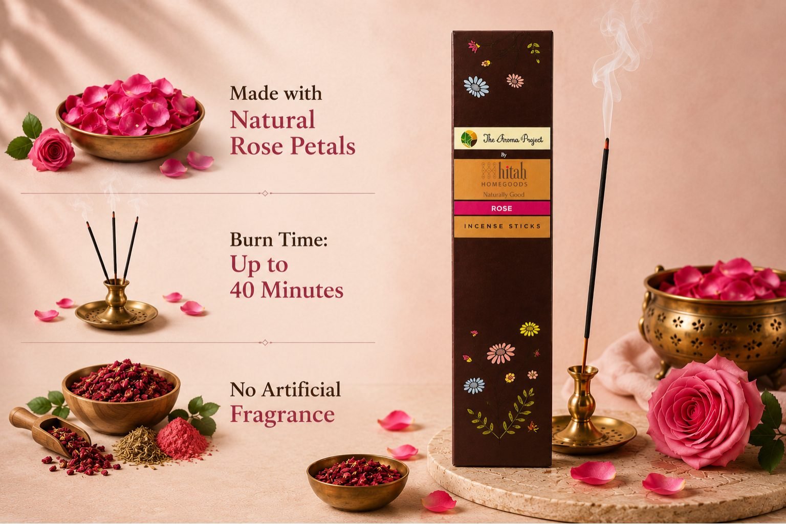 rose Agarbatti Incense Sticks