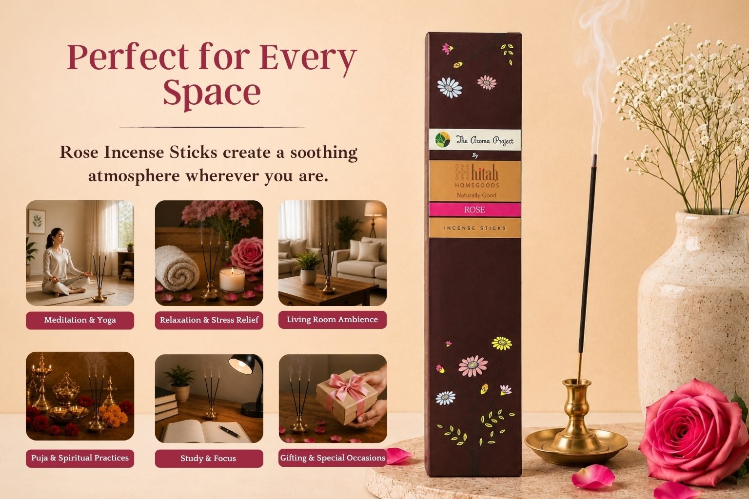 rose Agarbatti Incense Sticks