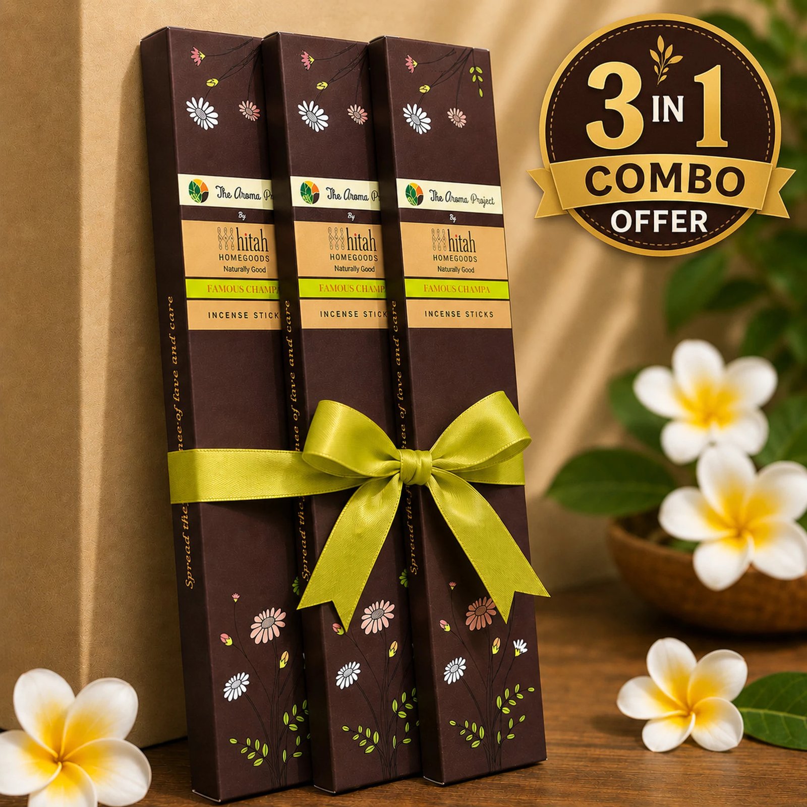 champa 3 Nag Champa incense pack of 3